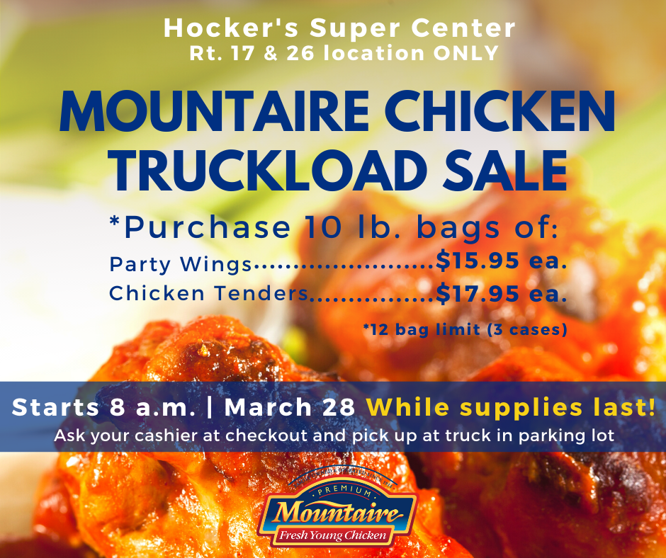 Hocker's March 28 chicken truckload sale